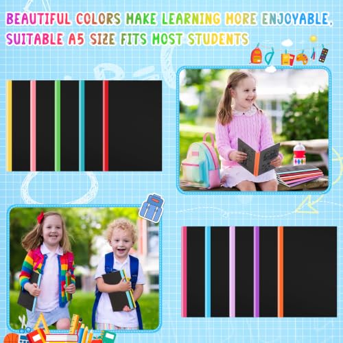 Handepo 100 Pack A5 Composition Notebooks Bulk 5"x8" Notebooks Novel Color - color: Novel Color, size: A5