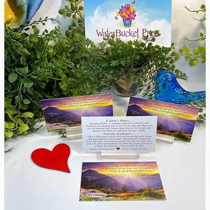 A Sinner's Prayer Pocket Cards, Gospel Tracts, Evangelism, Salvation Scriptures, Prayer Cards, John 3:16, 3.5x2 Variety Pack 3 Styles, 75 Cards
