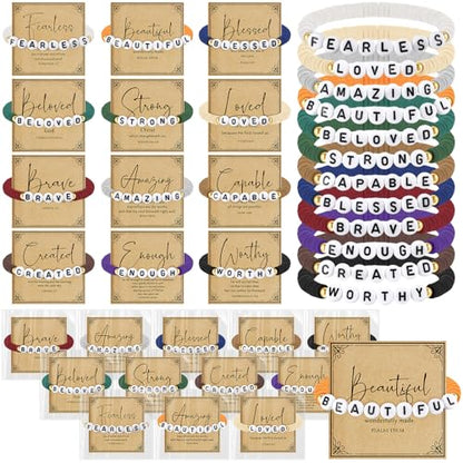 Kenning 24 Set Christian Bracelet for Men Women - color: Dark Color