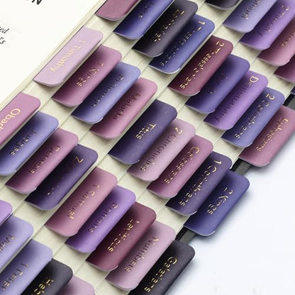 Mr. Pen- Bible Tabs, 75 Tabs, Berry Bloom, Gold Foil Embossed Lettering - color: Berry Bloom