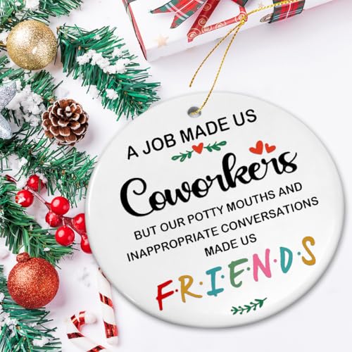 Coworker Christmas Ornaments 2026,Co Workers Ideas for Women,Best Friends Ornament,Funny Coworker Ornament for Christmas Tree,Appreciation Gift,Work Besties Gifts for Women Friendship - color: Coworker