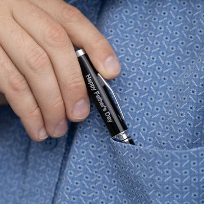 Cross Coventry Personalized Ballpoint Pen in Black Lacquer with Chrome Trim - color: Black