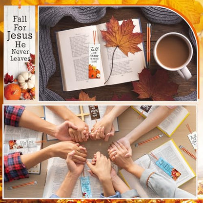 Dispowreath 36 Pcs/18 Set Fall for Jesus He Never Leaves Church Gifts Set - style: Fall for Jesus