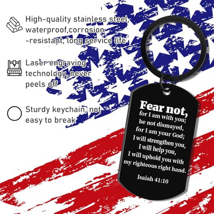 AXEN Christian Gifts for Men, Religious Keychain with Bible Verse Scripture for Dad, Son, Brother, Boyfriend - color: Style 6