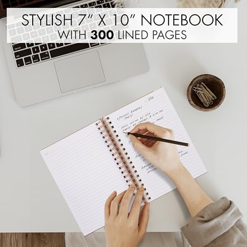Aesthetic Thick Spiral Notebook Journal For Women in B5 - Linen Hardcover - color: Pink, size: B5