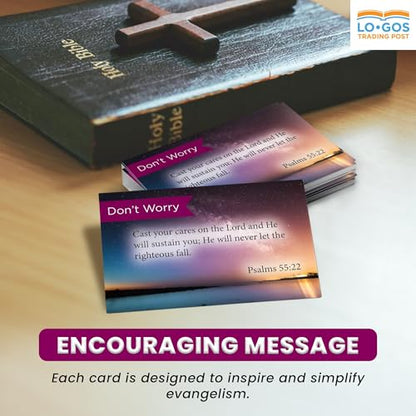 Logos Trading Post Psalm 55:22 Pass It On Scripture Cards, Pack of 25 - color: Psalms 55:22