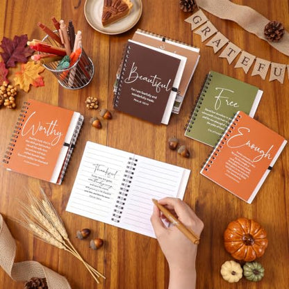 Kosiz 24 Sets Christian Gifts Bulk Prayer Journals Pens, Thanksgiving Color - color: Thanksgiving Color