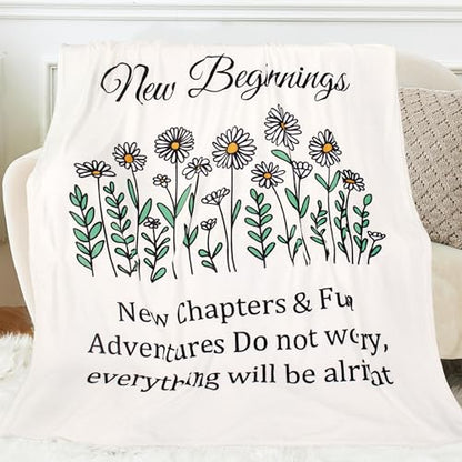 New Beginnings Gift for Women, Retirement Blanket for Women 50"X60" - color: New Beginning Gifts