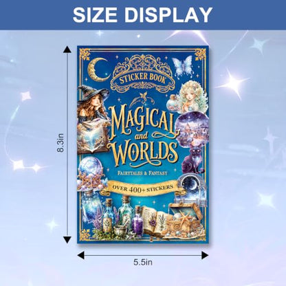 Fantasy Magic Sticker Book for Journaling Scrapbooking 400+ Stickers - color: Magical_fantasy