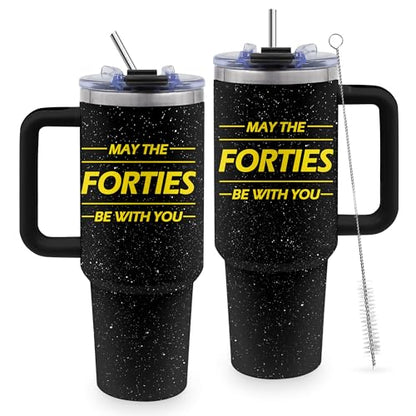 Father Gifts for Men, 40oz Tumber With Handle - color: Father-Black