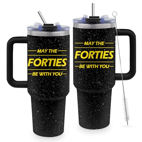 Father Gifts for Men, 40oz Tumber With Handle - color: Father-Black