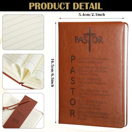 7 Pcs Pastor Appreciation Gifts for Men, Brown and Black - color: Brown and Black