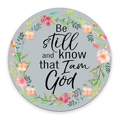 Bible Quote Mouse pad, Be Still and Know That I am God - Psalm 46:10 Round Mousepad - color: PA-4