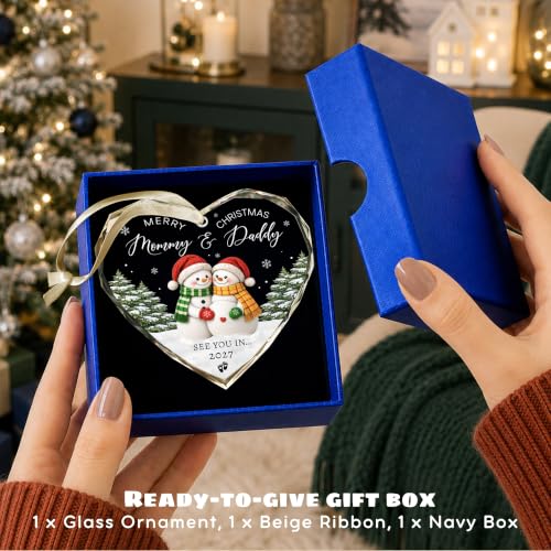 Gifts for Expecting Parents, Gifts for Pregnant Women - Mom Dad Ornament - color: Mom Dad