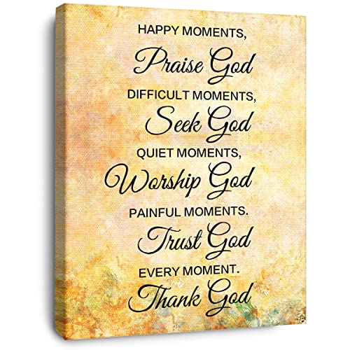 OTINGQD Happy Moments Praise God Wall Art,Christian Home Decor - color: Happy Moments