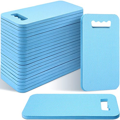 Riakrum 20 Pcs Garden Kneeling Pad Garden Knee Pad Thick Foam Knee Mat Waterproof Cushion for Kneeling Multi Functional and Church Kneeler for Praying, Baby Bath, Yoga, 15.4 x 6.7 Inch (Blue) - color: Blue