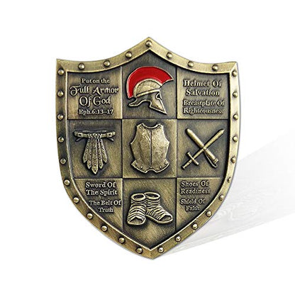 AtSKnSK Put On The Whole Armor of God Challenge Coin Eph 6:13-17 3D Commemorative Collection Item
