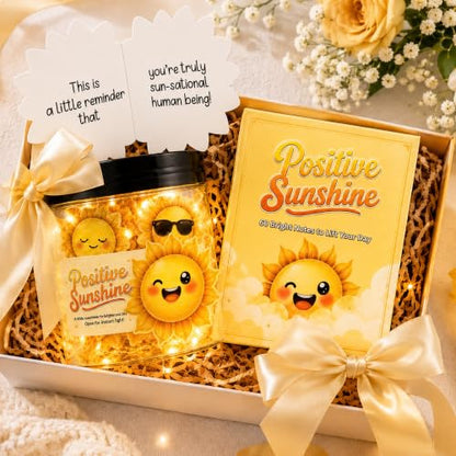 Positive Sunshine Jar, 30 Positive Notes for Women, Emotional Support Cards - color: Positive Sunshine Jar