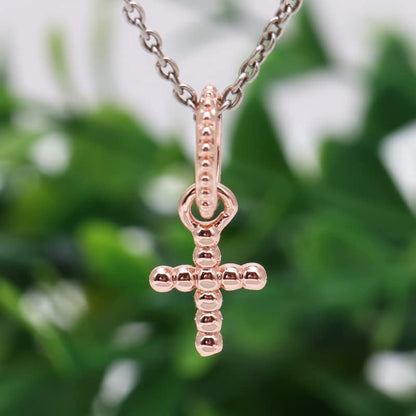 Sport Religious Charm 925 Sterling Silver Pendant,Jewelry Beads Gifts for Women Bracelet&Necklace - color: Beaded Cross