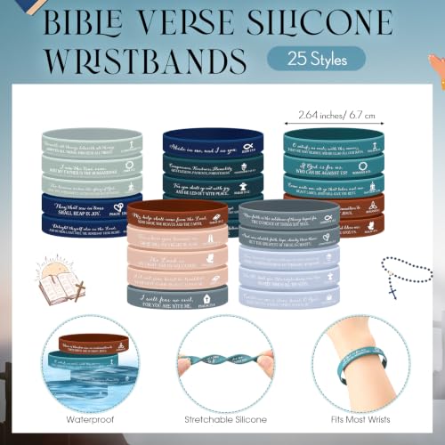 100 Set Plan of Salvation Gospel Tracts Cards Christian Gifts Bookmarks and Bible Verse Silicone Bracelets Bulk for Evangelism Scripture Catholic Prayer Fathers Gifts for Church Men Ministering