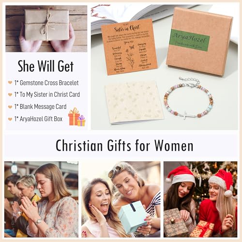 Crystal Cross Bracelet for Women Teen Girls Christmas Birthday Gifts - style: Sister in Christ