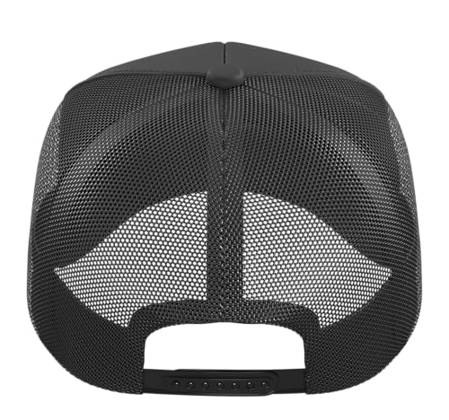 Romans 8:28 Bible Verse Flowers Cross Christian Women Trucker Hat with Adjustable Mesh Back - color: Black
