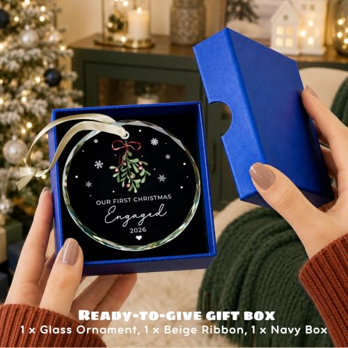 Engagement Gifts for Couples - Engaged Christmas Engagement Ornament 2026 - color: Engaged