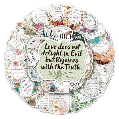 100Pcs Christian Stickers: Bible Verse Stickers, Waterproof, Fade-Resistant, for Bible Journaling, Water Bottles, Journaling, Kids, Women, Men - style: Christian100