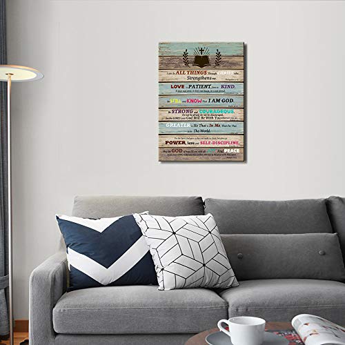 Bible Verse Christian Wall Decor Scripture Inspirational Wall Art for Living Room Bathroom Rustic Religious Gifts Teen Room Decor Be Still and Know that I am God - size: 16x24inch