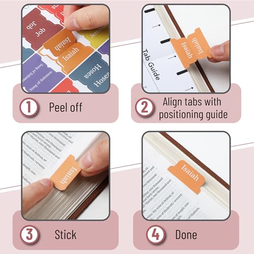 Mr. Pen- Bible Tabs, 75 Tabs, Elegant Rainbow - color: Elegant Rainbow