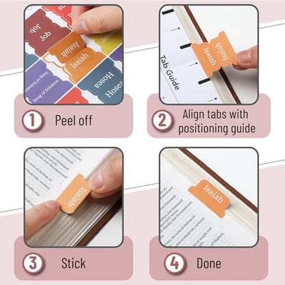 Mr. Pen- Bible Tabs, 75 Tabs, Elegant Rainbow - color: Elegant Rainbow