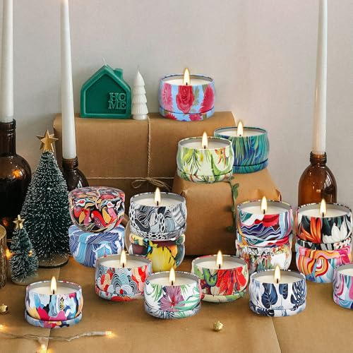 WPONSZU Set 36Pack Scented Candles,Candvent Calendar 2025,Gifts Soy Wax Travel Tin Jar Candles for Home 2.5 OZ jar Candles for Mom for Christmas, Birthday, Thanksgiving, Mother's Day - color: 36 Multicolour
