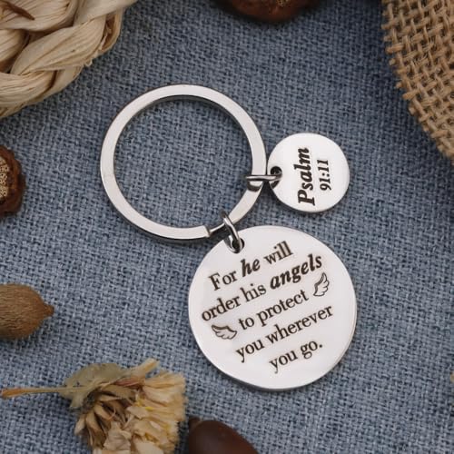 Christian Keychains Cross Keychain Bible Accessories Gifts Christian Gifts Religious Gifts - color: Pslam Keychain
