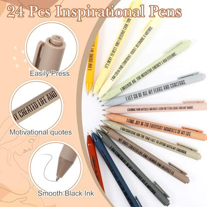 Mooliwe 96 Pcs Affirmation Notebooks Pens Bulk Gifts, Gratitude,New Mom - style: New Mom