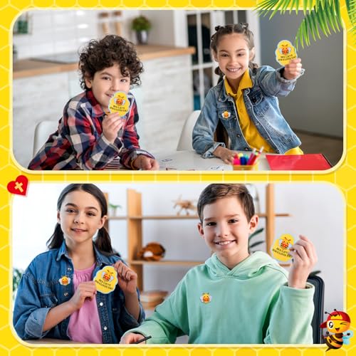 Quelay 30 Sets Bee-lieve Jesus Loves You Pins on Card Bulk Christian Bee Pins with Card Religious Bible Gifts for Sunday School Church Gifts Classroom Home Party Supplies - style: Bee-lieve