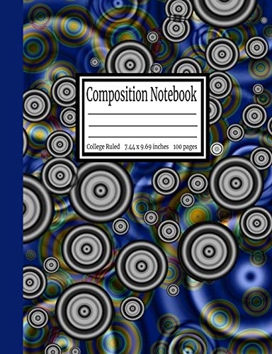 Composition Notebook: College Ruled 7.44 x 9.69 in, 100 page book for girls, kids, school, students and teachers