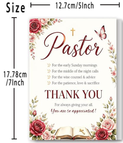 Pastor Appreciation Card, Thank You Card for Pastor - color: Mu-376