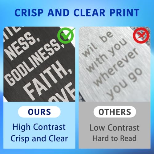 kilofly 6 Pcs Religious Christian Gifts Bible Verse Scripture Quotes Bookmarks, Strength - style: Blk - Strength