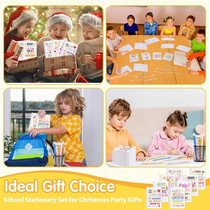 Crtiin 48 Pcs Christian Notepads Pencil Set, Kids School Bible Gifts, White - color: White, style: White Jesus