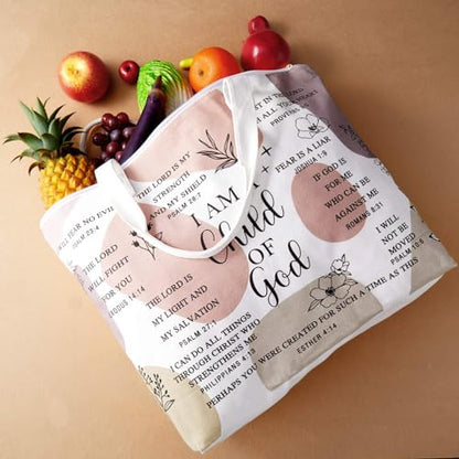 Abbylike 2 Pcs Christian Canvas Tote Set
