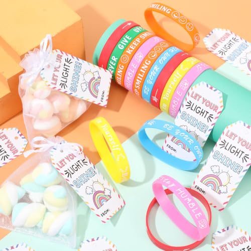 72 Pcs Motivational Silicone Wristbands, Back to School Gifts for Students
