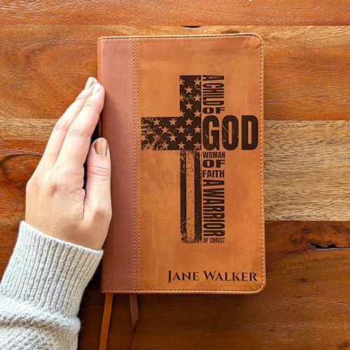 Farm and Posh Personalized NIV Bible, Custom Holy Cross Bible, New International Version (Woman of Faith, Brown) - color: Woman of Faith, Brown