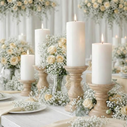 Richland® White Pillar Candles Set of 18 - color: White, size: 3'' Set 18pcs