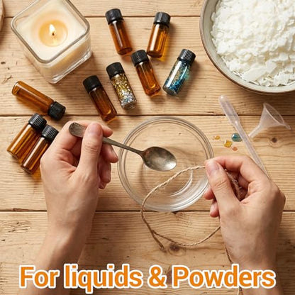 150 Pcs Mini Oil Bottles 5ml Essential Oil Bottles Amber Glass Small Sample Bottle with Orifice Reducers Funnels Droppers for Travel Sample Storage