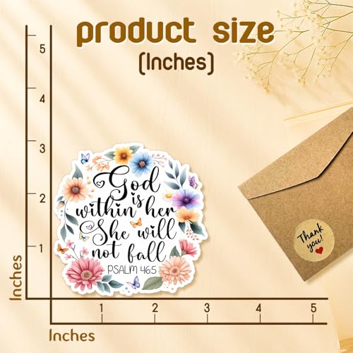 4 Pcs Christian Stickers for Women - Faith-Based Bible Verse Vinyl Decals - color: Bible Verses 3