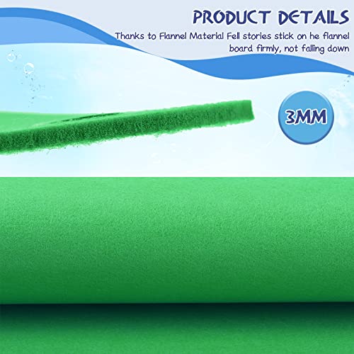 Yunsailing 4 Pcs Felt Story Board Stories for Kids Classroom, Green - color: Green