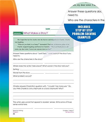 Spectrum Grade 4 Writing Workbooks, Ages 9 to 10, Creative Writing, Story Writing, Opinion, and Informative Writing Practice, 4th Grade Writing Book for Kids