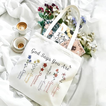 Bible Tote Bags Cute Christian Preppy Canvas Tote Bag Christian Gifts for Women Reusable Shopping Bags(Parent) - color: Bible-6