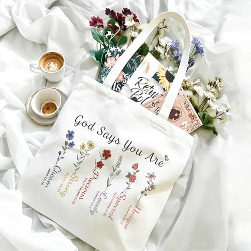 Bible Tote Bags Cute Christian Preppy Canvas Tote Bag Christian Gifts for Women Reusable Shopping Bags(Parent) - color: Bible-6