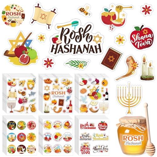 Amazingspark 272 Pcs Rosh Hashanah Self-Adhesive Stickers Shana Tova Decals